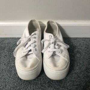 Superga platform white size 36